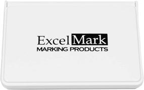 img 3 attached to 🖤 ExcelMark 2-1/8&#34; by 3-1/4&#34; Ink Pad for Rubber Stamps (Black Ink) - 2 Pack