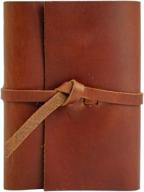 rustico premium handcrafted top grain leather photo album: old world style flap closure for 4x6 photos logo