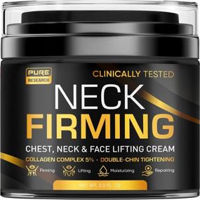 img 4 attached to 💆 USA-Made Neck Firming Cream - Anti-Wrinkle & Double Chin Reduction - Collagen & Retinol Tightening Formula - Anti-Aging Moisturizer for Neck & Décolleté