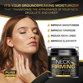 img 2 attached to 💆 USA-Made Neck Firming Cream - Anti-Wrinkle & Double Chin Reduction - Collagen & Retinol Tightening Formula - Anti-Aging Moisturizer for Neck & Décolleté