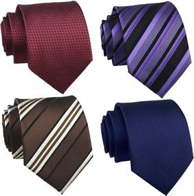 img 4 attached to Secdtie Silver Jacquard Formal Necktie Men's Accessories in Ties, Cummerbunds & Pocket Squares