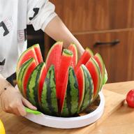 🍉 large round watermelon slicer cutter - 11" stainless steel fruit peeler for kitchen, home - as seen on tv logo