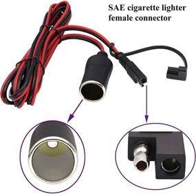 img 2 attached to Cigarette Lighter to SAE Battery Charging Cable - 12V 2 Pin SAE to Cigarette Lighter Female Plug Quick Release Disconnect Connector Plug Adapter Extension Charging Cable (2.4m/7.8ft-F) - Improved SEO