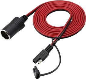 img 4 attached to Cigarette Lighter to SAE Battery Charging Cable - 12V 2 Pin SAE to Cigarette Lighter Female Plug Quick Release Disconnect Connector Plug Adapter Extension Charging Cable (2.4m/7.8ft-F) - Improved SEO