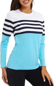 img 2 attached to KINGFEN Women's Quick Dry Long Sleeve 👕 Tops with UPF 50+ Sun Protection for Hiking