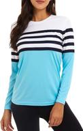 kingfen women's quick dry long sleeve 👕 tops with upf 50+ sun protection for hiking logo