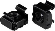 🔩 startech.com m5 cage nuts (black) - 100 pack for server rack & cabinet mounting (cabcagenut2b) - black cage nuts logo