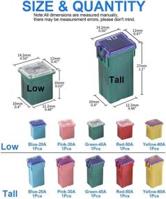 img 3 attached to Набор из 30-ти автомобильных предохранителей JCASE с низким и высоким профилем для пикапов, автомобилей и внедорожников марок Ford, Chevy/GM, Nissan и Toyota