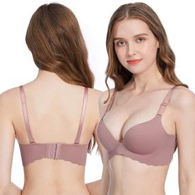 img 2 attached to 👙 6-Pack of Women's Seamless No Wire Comfort Bras for a No Show Look