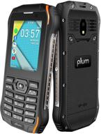 plum ram 9-4g прочный телефон: прост в использовании с whatsapp, google assistant и kaios - совместим с t-mobile, metro, straight talk. логотип