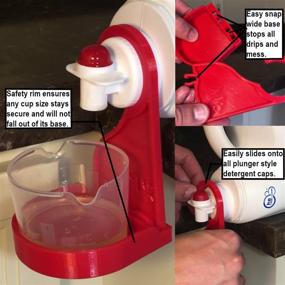 img 1 attached to 🧺 Makers Road Drip Guard: The Ultimate Solution for Mess-Free Detergent & Fabric Softener Dispensing from Economic Sized Bottles | Innovatively Holds All Measuring Cup Sizes | Essential Laundry Gadget