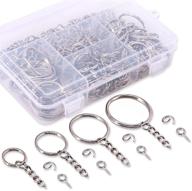 get creative with swpeet's 300-piece silver key chain rings and findings kit - perfect for jewelry making! logo