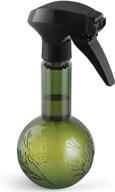 🍃 12 oz olive oil sprayer bottle for air fryer - oil mister dispenser for cooking, salad, bbq, baking, roasting - food-safe petg material - dark green logo