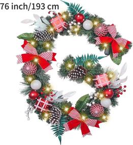 img 2 attached to Christmas Decorative Artificial Ornaments Operated Seasonal Decor for Wreaths, Garlands & Swags