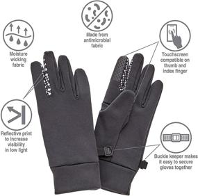 img 3 attached to 🧤 Stay Safe and Stylish with VIA By SKL Style Kid's Reflective Go Anywhere Fleece Gloves