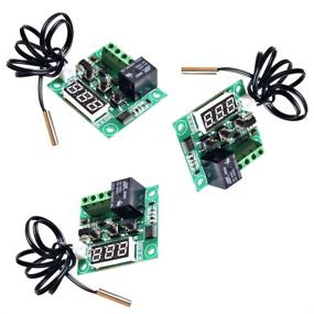 img 4 attached to 🌡️ CHENBO(TM) Digital Cooling/Heating Thermostat: 3 Pack with Waterproof Sensor Probe -50-110 °c Temperature Controller - Reliable 12V DC Control, 10A Relay Module