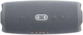 img 2 attached to JBL CHARGE 5: Gray Portable Bluetooth Speaker with Waterproof IP67 rating and USB Charge Out