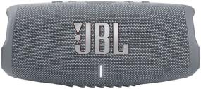 img 3 attached to JBL CHARGE 5: Gray Portable Bluetooth Speaker with Waterproof IP67 rating and USB Charge Out