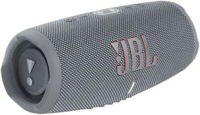 img 4 attached to JBL CHARGE 5: Gray Portable Bluetooth Speaker with Waterproof IP67 rating and USB Charge Out