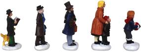 img 2 attached to Enhance Your Christmas Indoor Decor with the Perfect Christmas Village Figurines Decoration Set (5 Piece Family Set 2)