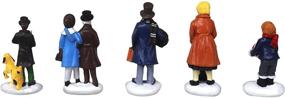 img 1 attached to Enhance Your Christmas Indoor Decor with the Perfect Christmas Village Figurines Decoration Set (5 Piece Family Set 2)
