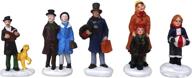 enhance your christmas indoor decor with the perfect christmas village figurines decoration set (5 piece family set 2) logo
