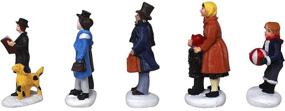 img 3 attached to Enhance Your Christmas Indoor Decor with the Perfect Christmas Village Figurines Decoration Set (5 Piece Family Set 2)