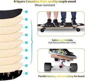 img 2 attached to 🛹 ANDRIMAX 41 Inch Longboard Skateboard: Perfect for Beginners Carving, Free-Style, Downhill