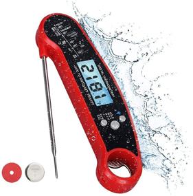 img 4 attached to 🌡️ Versatile Meat Thermometer: Instant Read, Waterproof, Foldable, Backlit, Magnet, Perfect for Grill, Oven, Kitchen, BBQ, Baking, and Fry