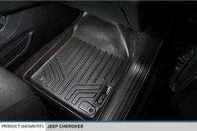 img 2 attached to Premium MAXLINER Floor Mats and Cargo Liner Set in Black for 2014-2021 Jeep Cherokee