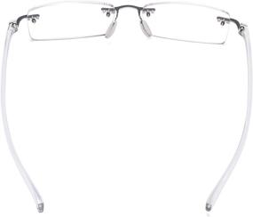 img 2 attached to 👓 Stylish Rimless Reading Glasses for Women & Men - Eyekepper Small Lenes Frameless Eyeglasses with Transparent Arms +2.75