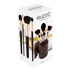 img 2 attached to 💄 Enhanced Coastal Scents Majestic Makeup Brush Set: 8-Piece Collection & Convenient Carrying Case