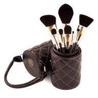 💄 enhanced coastal scents majestic makeup brush set: 8-piece collection & convenient carrying case logo