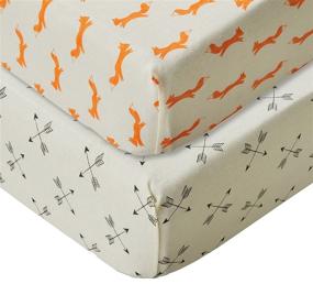 img 1 attached to 🦊 Touched by Nature Unisex Baby and Toddler Organic Cotton Crib Sheet - Fox Design, One Size: A Comfortable and Eco-Friendly Bedding Option for Your Little One