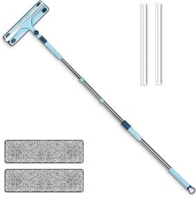 img 4 attached to 🧼 Remunkia Squeegee Window Cleaner: 2-in-1 Tool for Car Windshield & High Windows with Stainless Steel Extension Pole