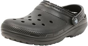 img 1 attached to Crocs Classic Glitter Lined Men's Shoes in Black Mules & Clogs