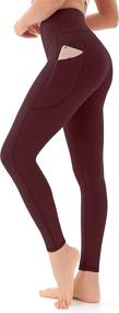 img 3 attached to 🩲 Persit Leggings for Women: High-Waisted Workout Leggings with Tummy Control & Pockets for Yoga