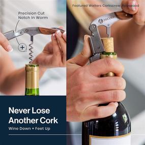 img 2 attached to 🍷 Premium HiCoup Kitchenware Wine Openers - Corkscrew Bottle Openers with Foil Cutter Key for Waiters & Bartenders