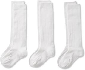 img 1 attached to 👧 Enhance Style and Comfort with the CLASSROOM Little Girls' Uniform Opaque Knee Hi Socks 3-Pack