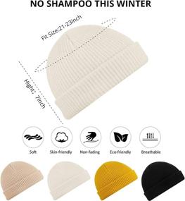 img 2 attached to 🧢 SATINIOR Trawler Beanie: Stylish Roll-Up Edge Skullcap for Fashion-Forward Men and Women