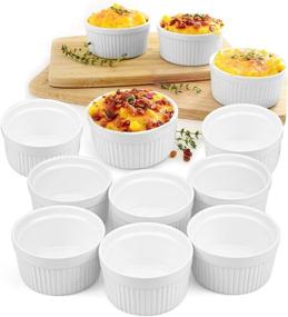 img 3 attached to Foraineam Porcelain Souffle Ramekins Bakeware