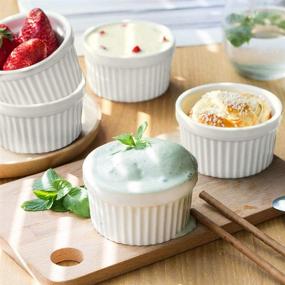 img 2 attached to Foraineam Porcelain Souffle Ramekins Bakeware