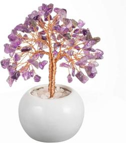 img 2 attached to Quartz Crystal Money Tree: Indoor Healing Stone Meditation Crystals for Feng Shui Good Luck, Office and Home Decor. Mini Crystal Trees as Housewarming and Gifts for Moms and Friends