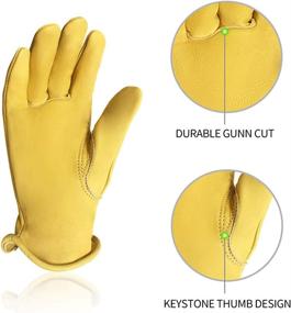 img 2 attached to 🧤 Intra FIT: Durable Waterproof Cowhide Leather Warehouse Occupational Health & Safety Products