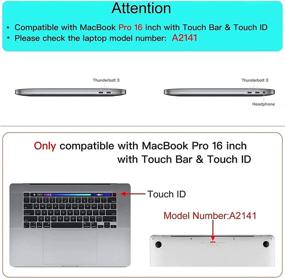 img 3 attached to 📱 MOSISO MacBook Pro 16 inch Case 2020 2019 Release A2141, Watercolor Marble Hard Shell Case with Keyboard Cover & Screen Protector, Blue