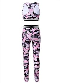 img 3 attached to JEEYJOO Sportswear Digital Printed Gymnastics Girls' Clothing