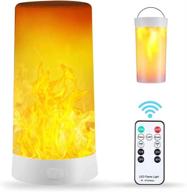 🔥 usb rechargeable flame light with remote - flickering flame candles fire lanterns for outdoor hanging, home party, garden, christmas decoration - 4 flame modes - camp-friendly логотип