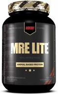 🍫 redcon1 mre lite protein powder - animal based protein, no whey, no bloating, keto friendly, low sugar, high protein meal replacement - fudge brownie flavor logo