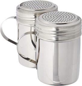 img 2 attached to 🧂 High-Quality Credentials Stainless Steel Multipurpose Dredge Shaker Set - Salt & Sugar Shakers, 10 Oz. Each, Pack of 2
