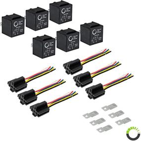 img 3 attached to 🔌 6-Pack Bosch Style 5-Pin 12V Relay Kit with Interlocking Harness Socket Holder, 14 AWG Hot Wires, SPDT Configuration, 30/40 Amp Rating - Ideal 12 Volt Automotive Relays for Auto Fan Cars